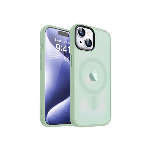 Чехол Metal Buttons with MagSafe Colorful для iPhone 14 /mint/